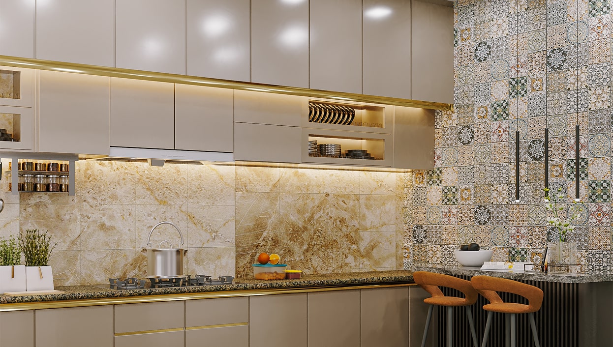 Kitchen wall moroccan tiles