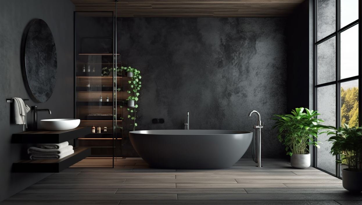 Luxurious bathtubs in a serene atmosphere